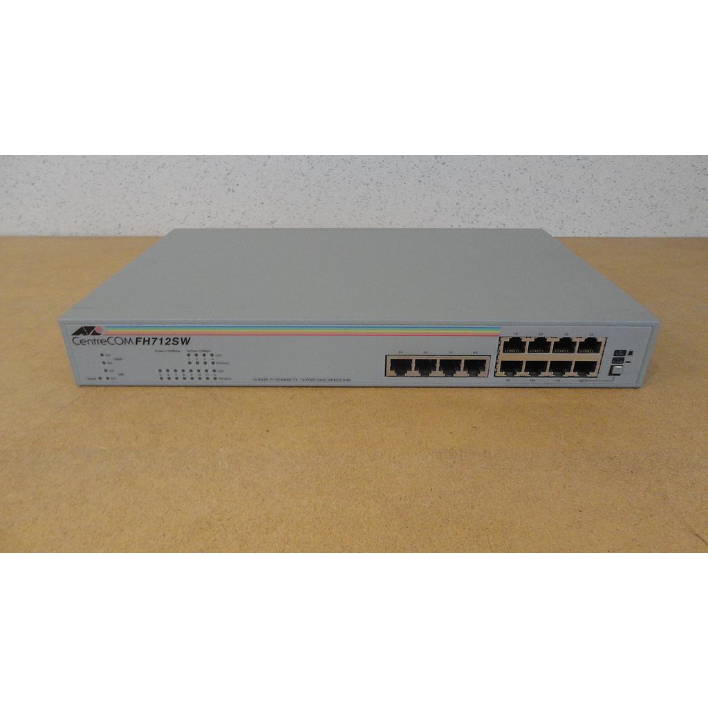 ATI CENTRECOM FH712SW 10BASE-T/100BASE-TX 16 PORT DUAL SPEED HUB with power cord